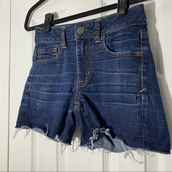 American Eagle Super Stretch Jean Shorts in Dark Wash - Picture 2 of 6
